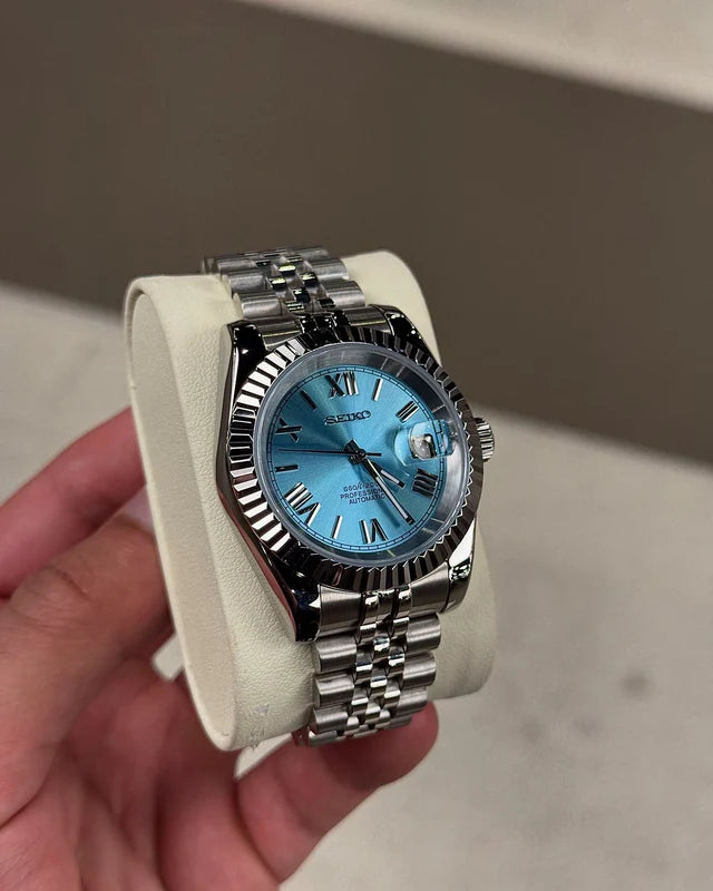 Ocean Blue Roman Dial
