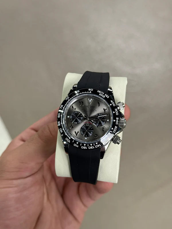 Metallic Grey Arabic Dial