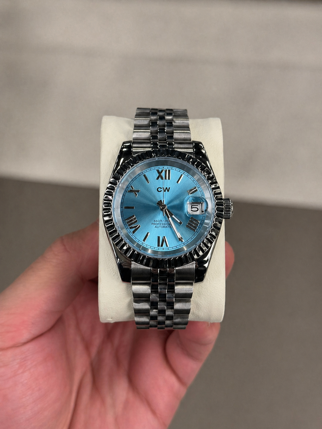 Ocean Blue Roman Dial