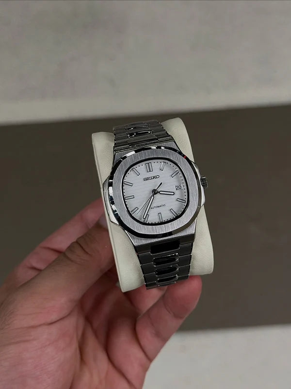 Pearl White Silver Dial